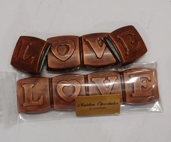 Maldon Love - Dark chocolate mint filled bar - Image 3